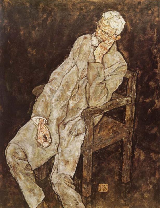 Egon Schiele Portrait of Johann Harms oil painting image